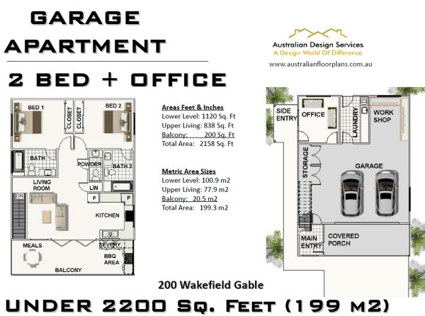 2 Bed Garage Apartment:200 Wakefield Skillion